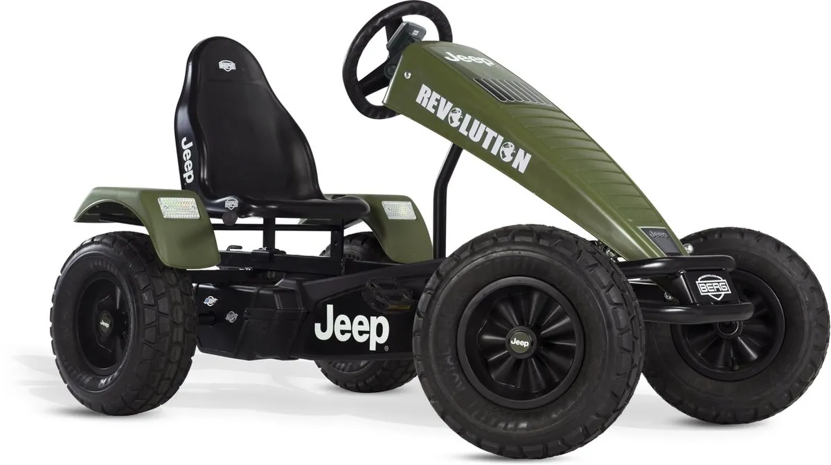 BERG Elektrische Skelter met XXL frame Jeep Revolution E-BFR-3 - Drie versnellingen - Groen - Vanaf 5 jaar speelgoed