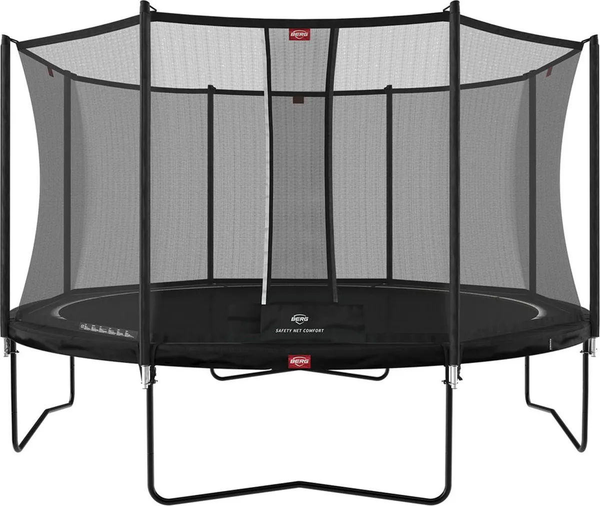 BERG Favorit Trampoline Regular 430 cm Zwart + Safety Net Comfort speelgoed