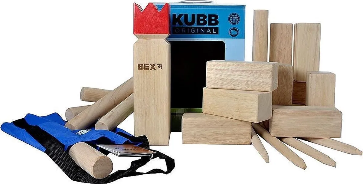 Bex Sport Original Kubb Rode Koning - Rubberhout speelgoed