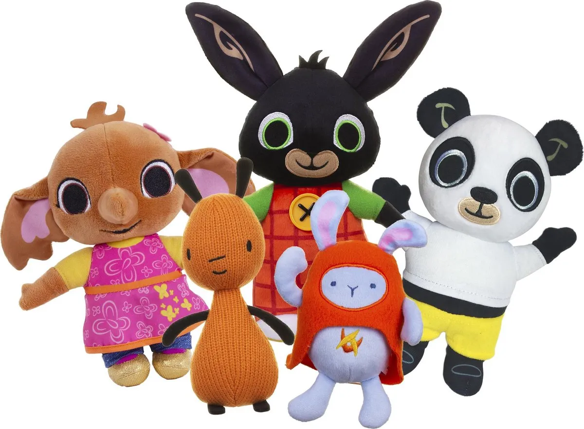 BING - Bing Knuffels - Set van 5 pluchen Knuffels speelgoed