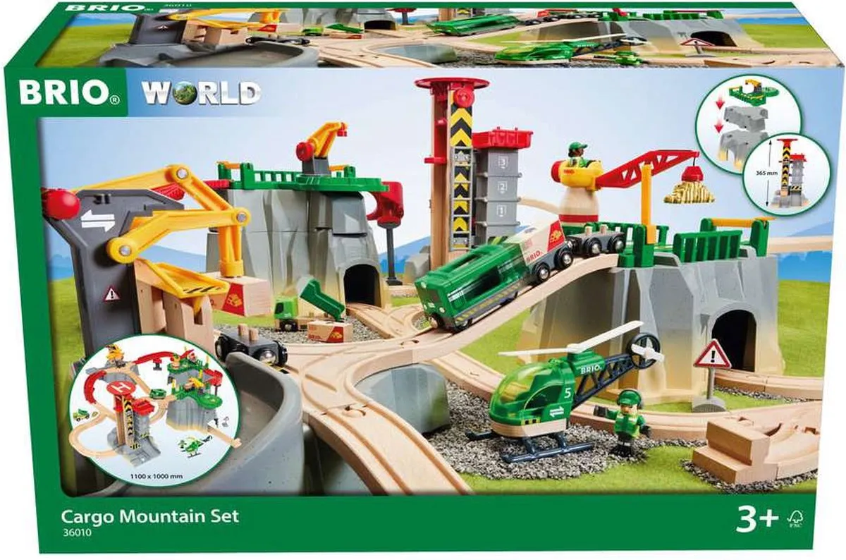 BRIO Cargo Mountain Set - 36010 - Treinbaan speelgoed