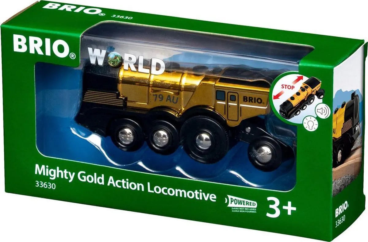 BRIO Mighty Gold Actie locomotief - 33630 speelgoed