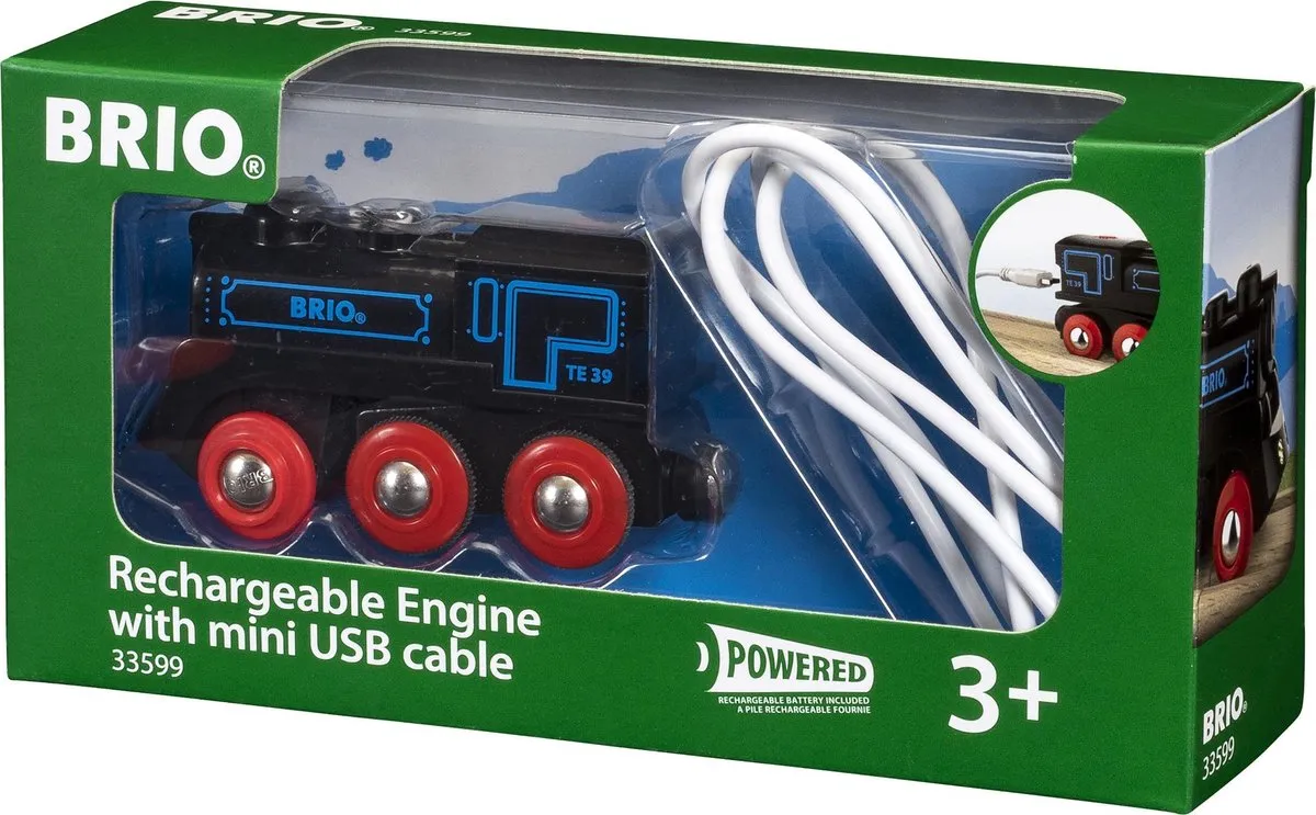 BRIO Oplaadbare locomotief met mini USB- kabel - 33599 speelgoed