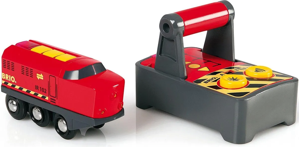 BRIO Rode RC locomotief met afstandsbediening - 33213 speelgoed