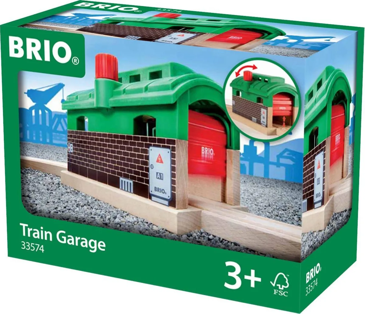BRIO Treingarage met roldeuren - 33574 speelgoed