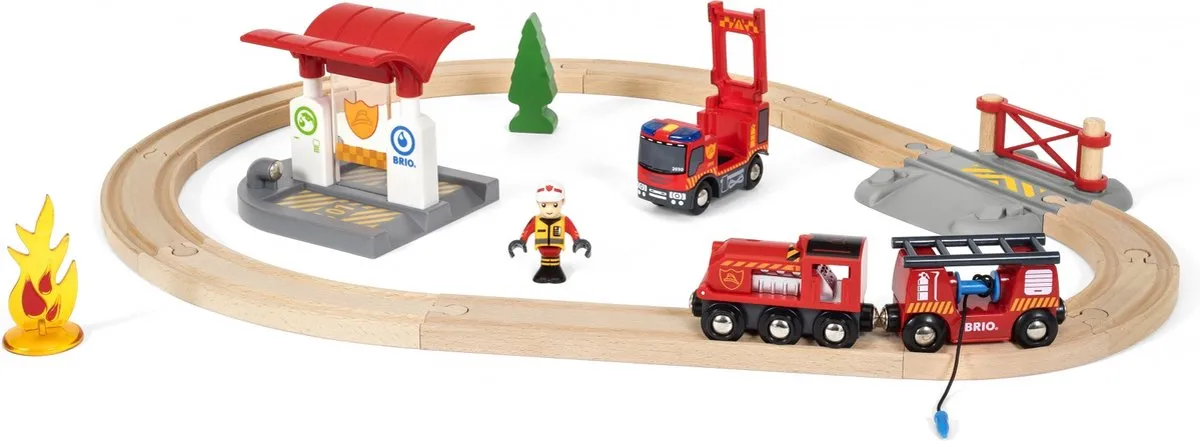 BRIO Treinset bij de brandweer - 33815 speelgoed
