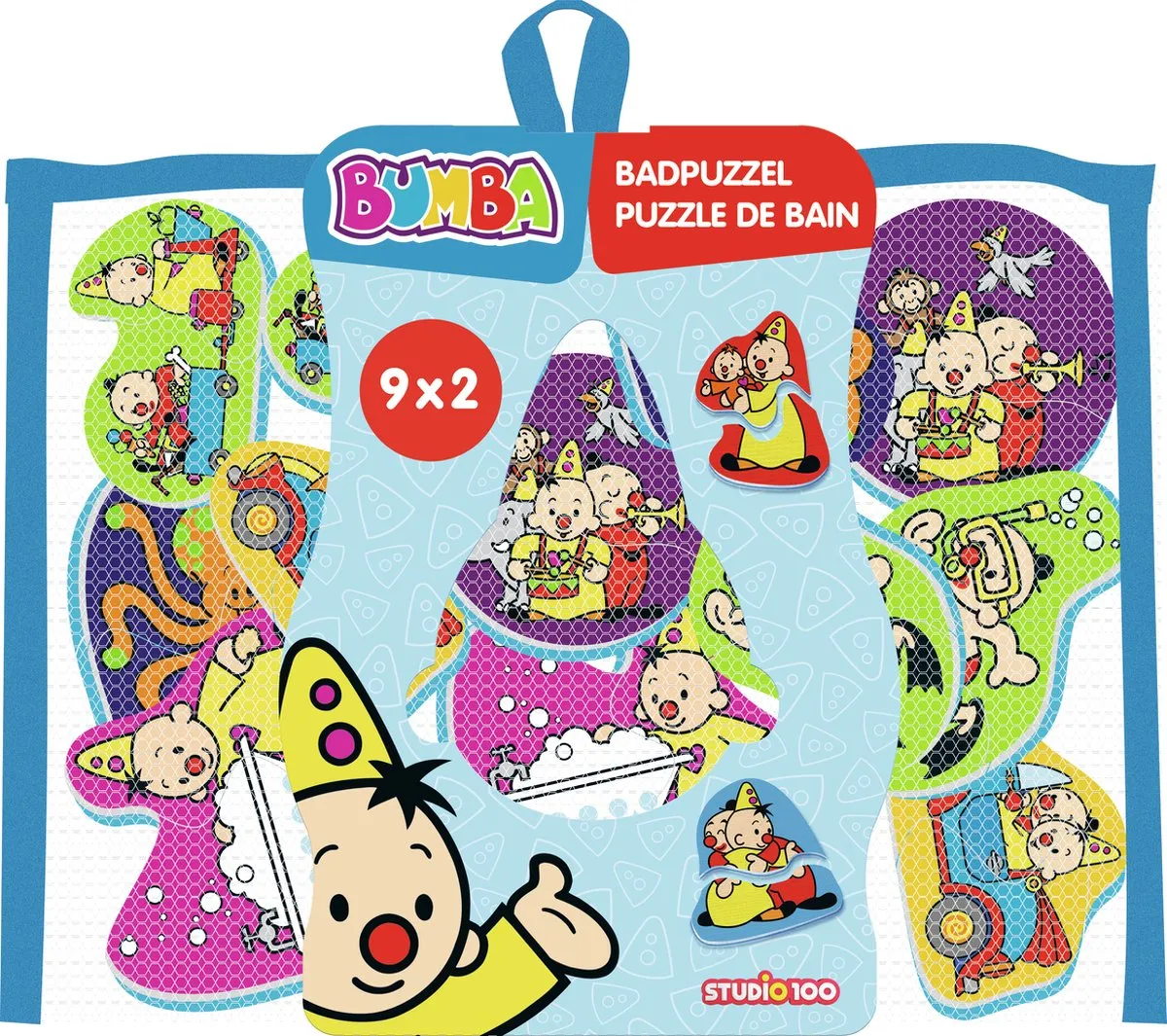 Bumba badpuzzel - 9 badpuzzels uit 2 delen - kleeft op de badrand speelgoed