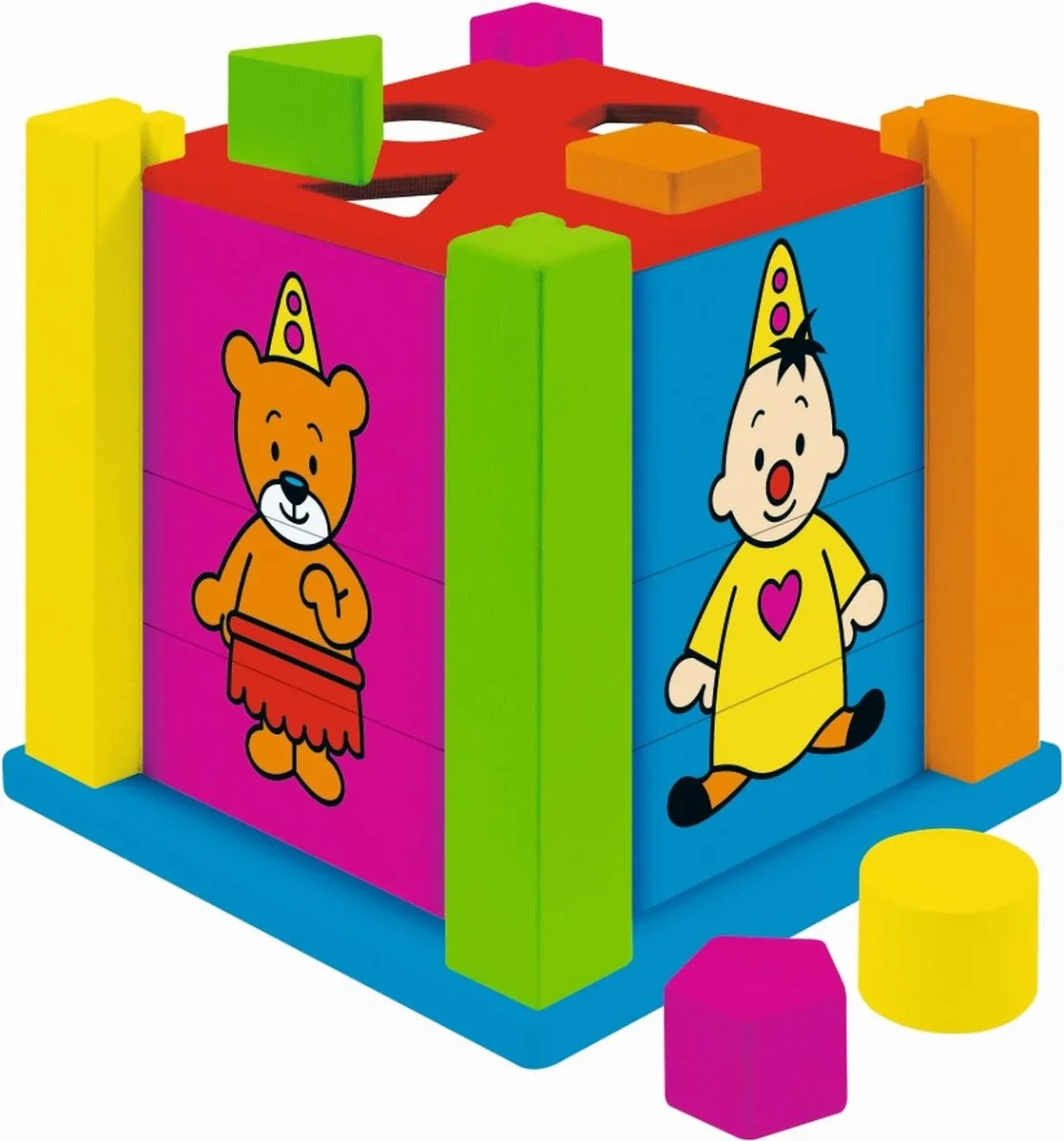 Bumba vormenstoof - houten vormstoof met puzzels - 4 vormen/4 puzzels speelgoed