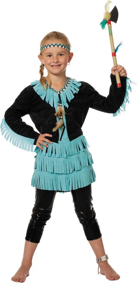 Carnavalskleding Indianen jurkje meisje Wishbone Maat 128 speelgoed