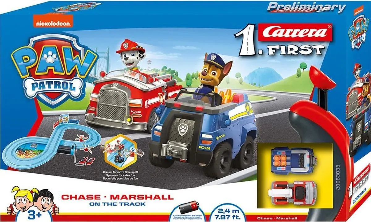 Carrera First PAW Patrol - Racebaan 2,4 m speelgoed