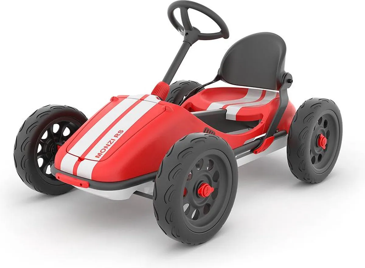 Chillafish Monzi-RS race gocart op 4 wielen, opvouwbaar en snel voor 3 tot 7 jaar, rood speelgoed