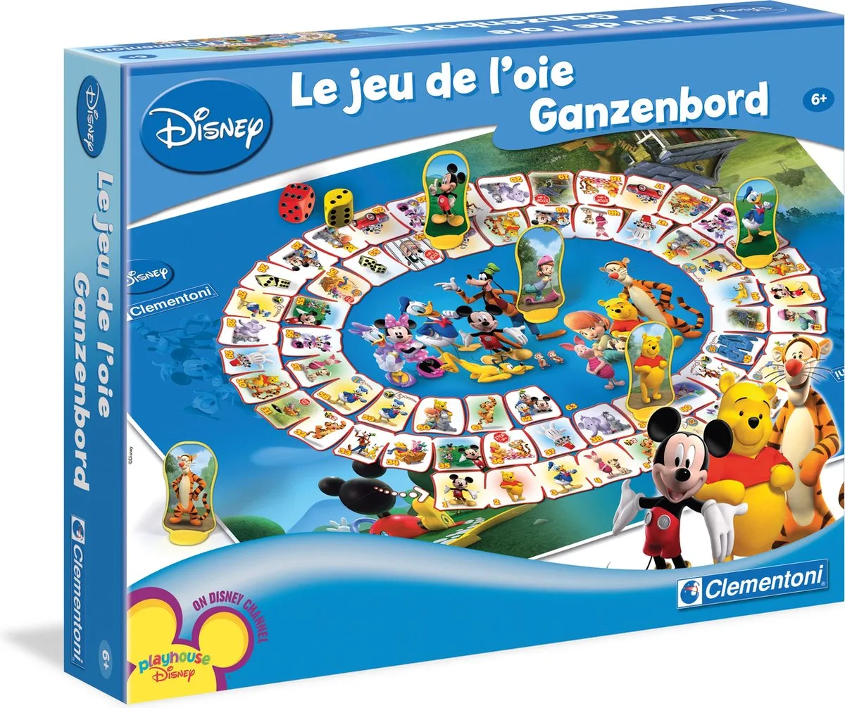 Clementoni Bordspel - Ganzenbord Disney - Gezelschapsspel voor Familie - Kinderen vanaf 6 Jaar speelgoed