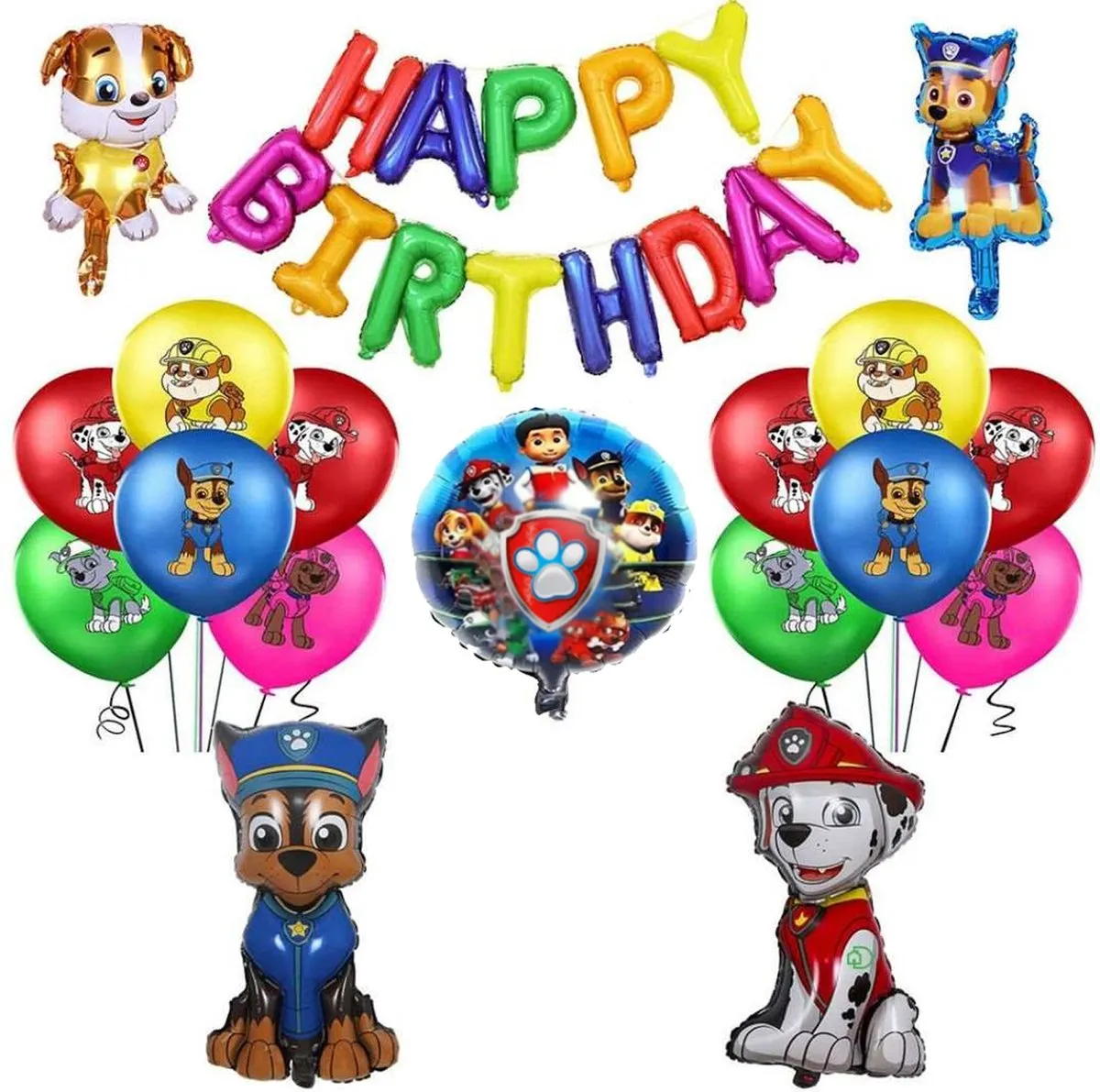 Daily Essentialz - Paw Patrol Versiering Ballonnen - Paw Patrol Verjaardag - Paw Patrol Speelgoed - Paw Patrol Feest - Ballonnen - 26 stuks speelgoed