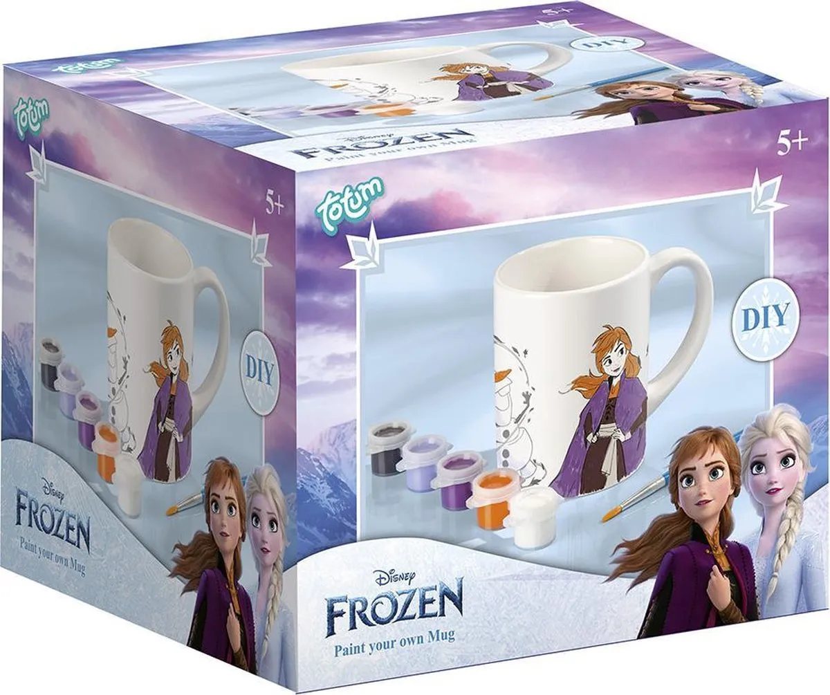 Disney Frozen mok beschilderen Totum knutselset wit 3-delig tekenen en kleuren home deco speelgoed