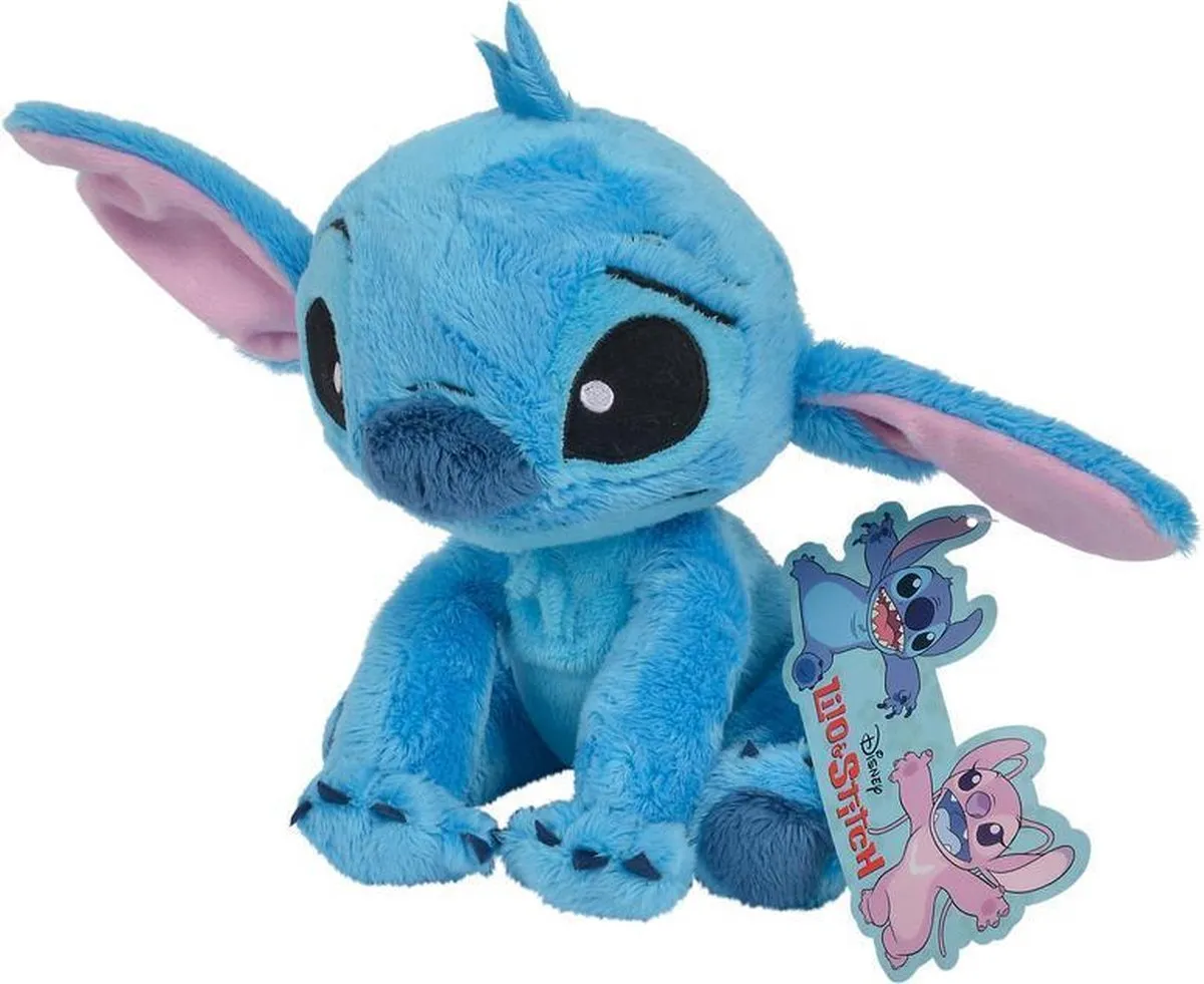 Disney - Lilo & Stitch - Stitch - 25 cm - Pluche - Blauw - Alle leeftijden - Knuffel speelgoed