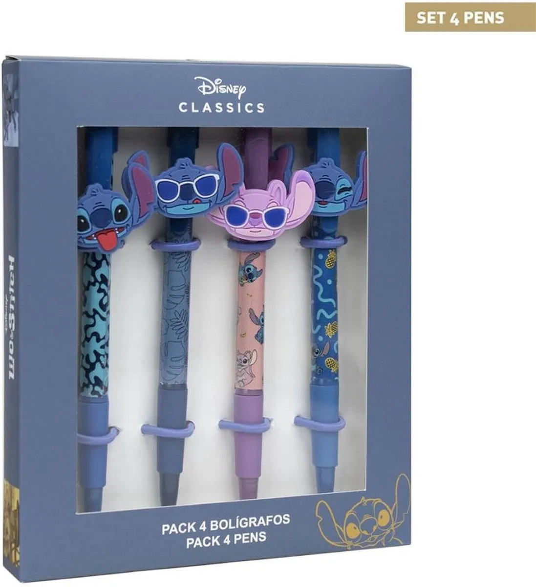 Disney Stitch Cadeauverpakking - 4 Pennen speelgoed