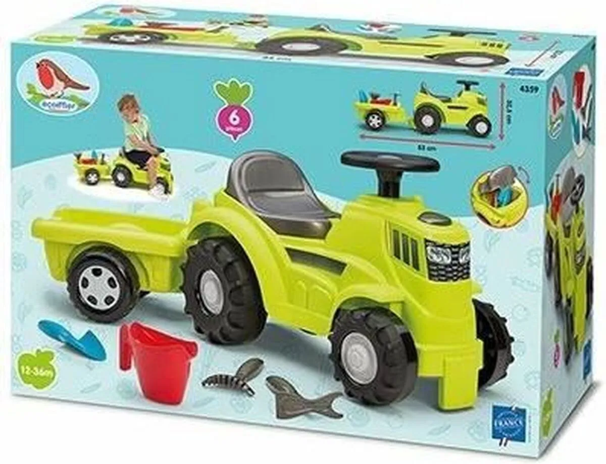 Driewieler Ecoiffier Tractor Aanhanger speelgoed