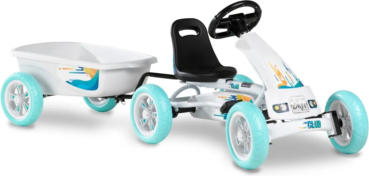 EXIT Foxy Club skelter met aanhangwagen - wit speelgoed