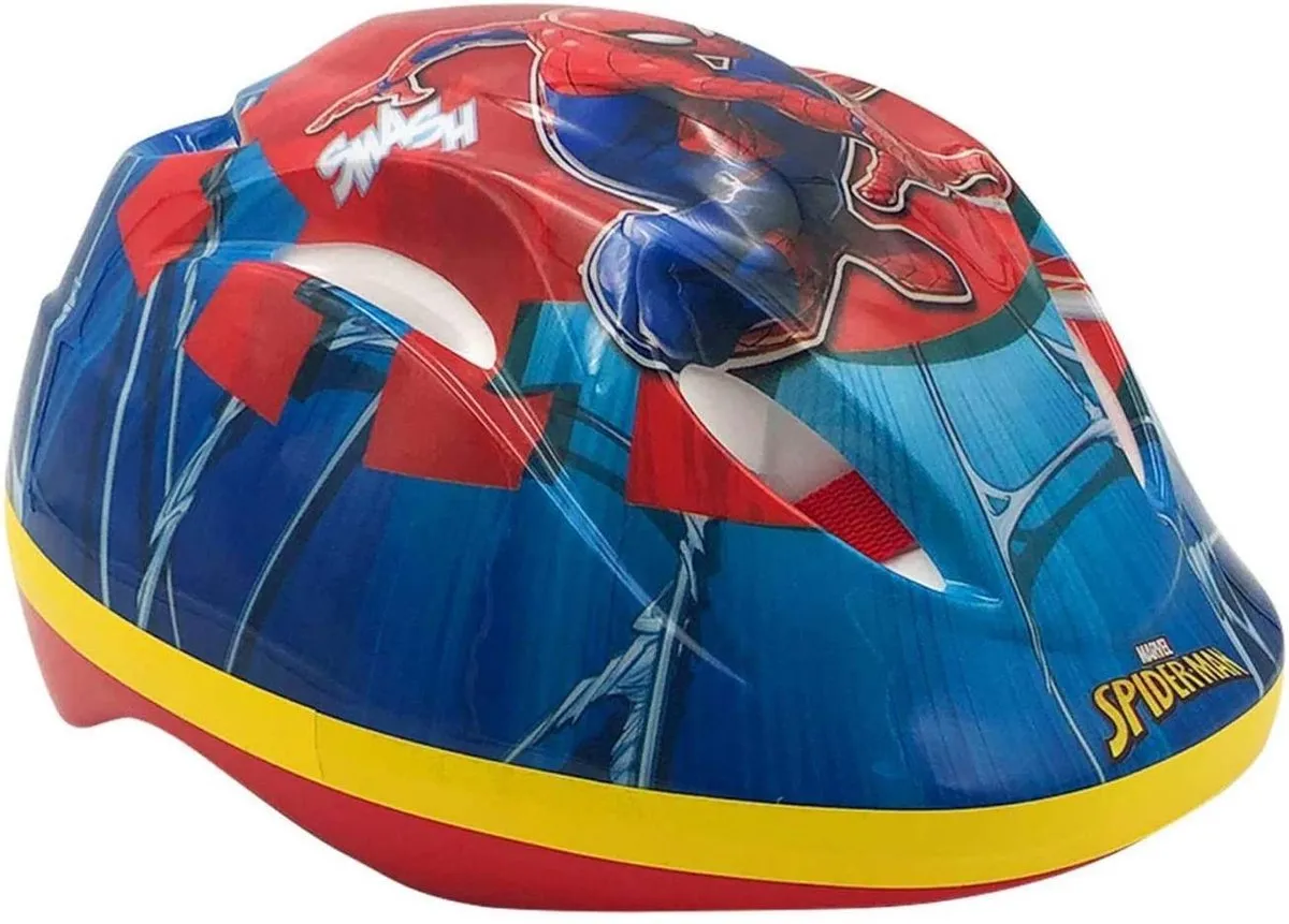 Fietshelm Marvel Spider-Man 51-55cm - blauw/rood speelgoed