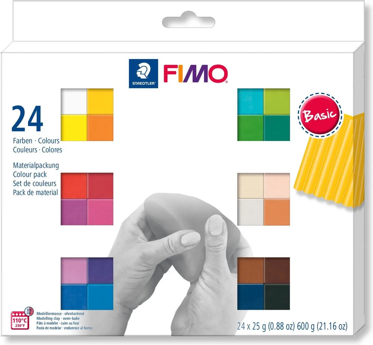 Fimo soft colour pack 24 basic colours 8023 C24-1  / 24x25gr (04-19) speelgoed