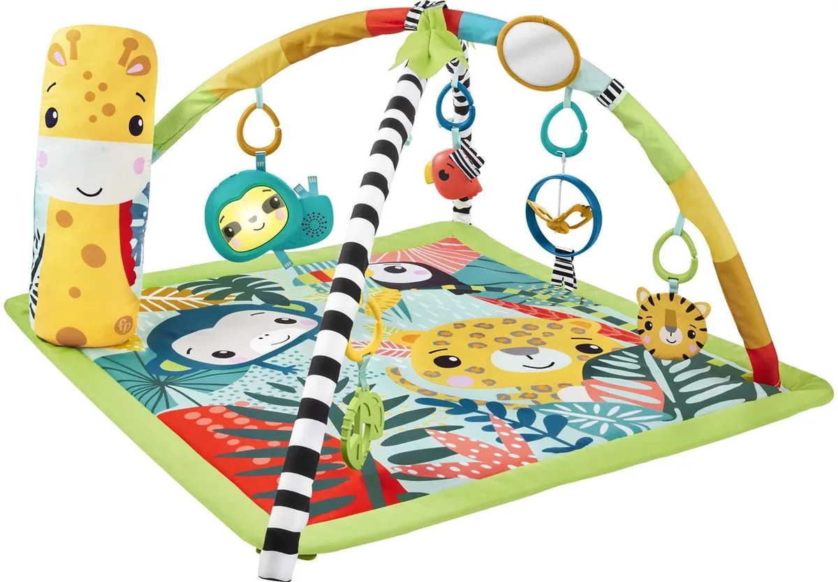 Fisher-Price 3-In-1 Baby & Toddler Gym, Baby Play Mat & Sensory Toys For Tummy Time, Rainforest speelgoed