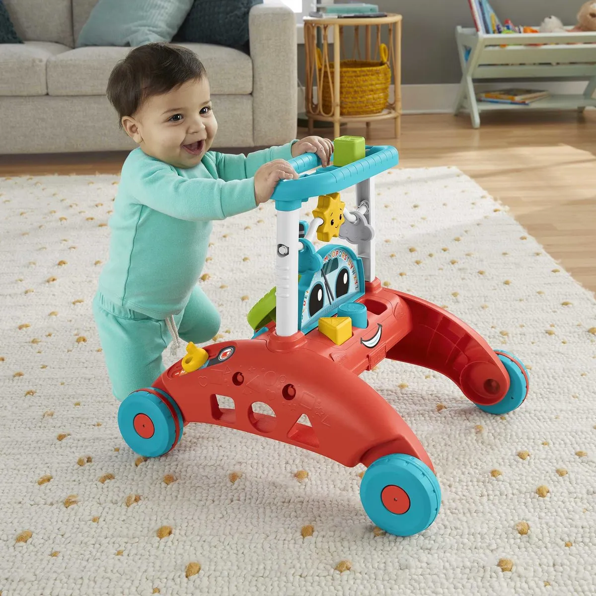 Fisher-Price - Tweezijdige loopwagen - Peuter speelgoed met geluiden speelgoed