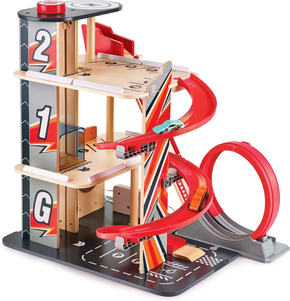 Hape Garage Gearhead Stunt speelgoed