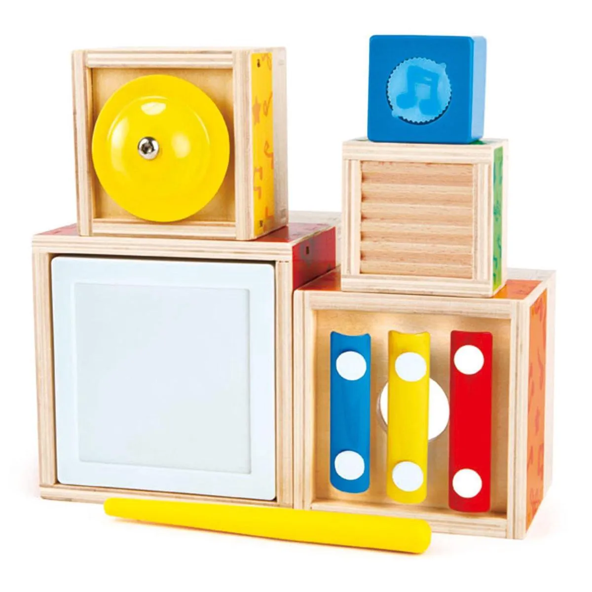 Hape Houten Stapelbare 6-delig Muziekset - Speelgoedinstrument speelgoed