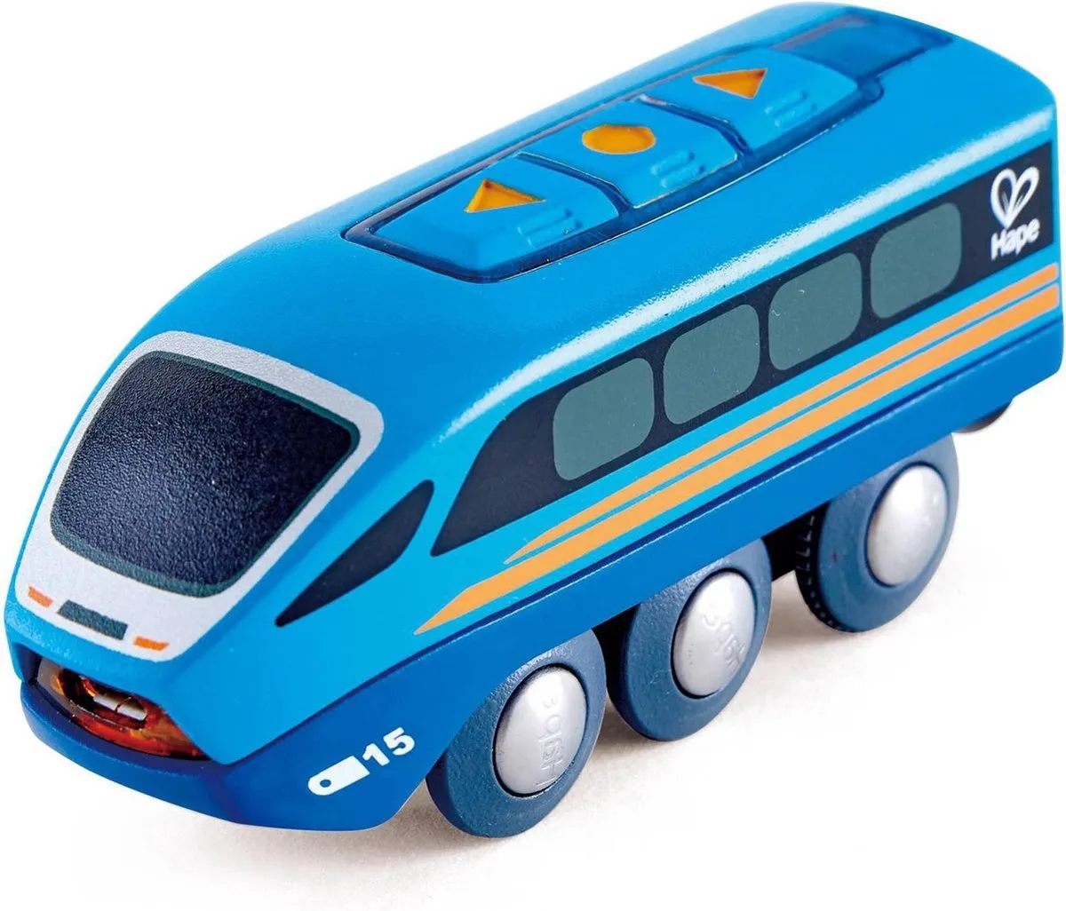 Hape Kunststof Locomotief Op Afstand Bedienbaar 11,8 Cm Blauw speelgoed