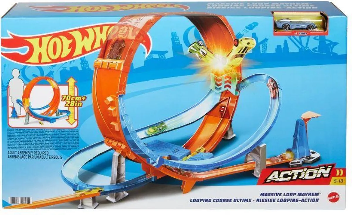 Hot Wheels Action Wervelende Looping - Racebaanset speelgoed
