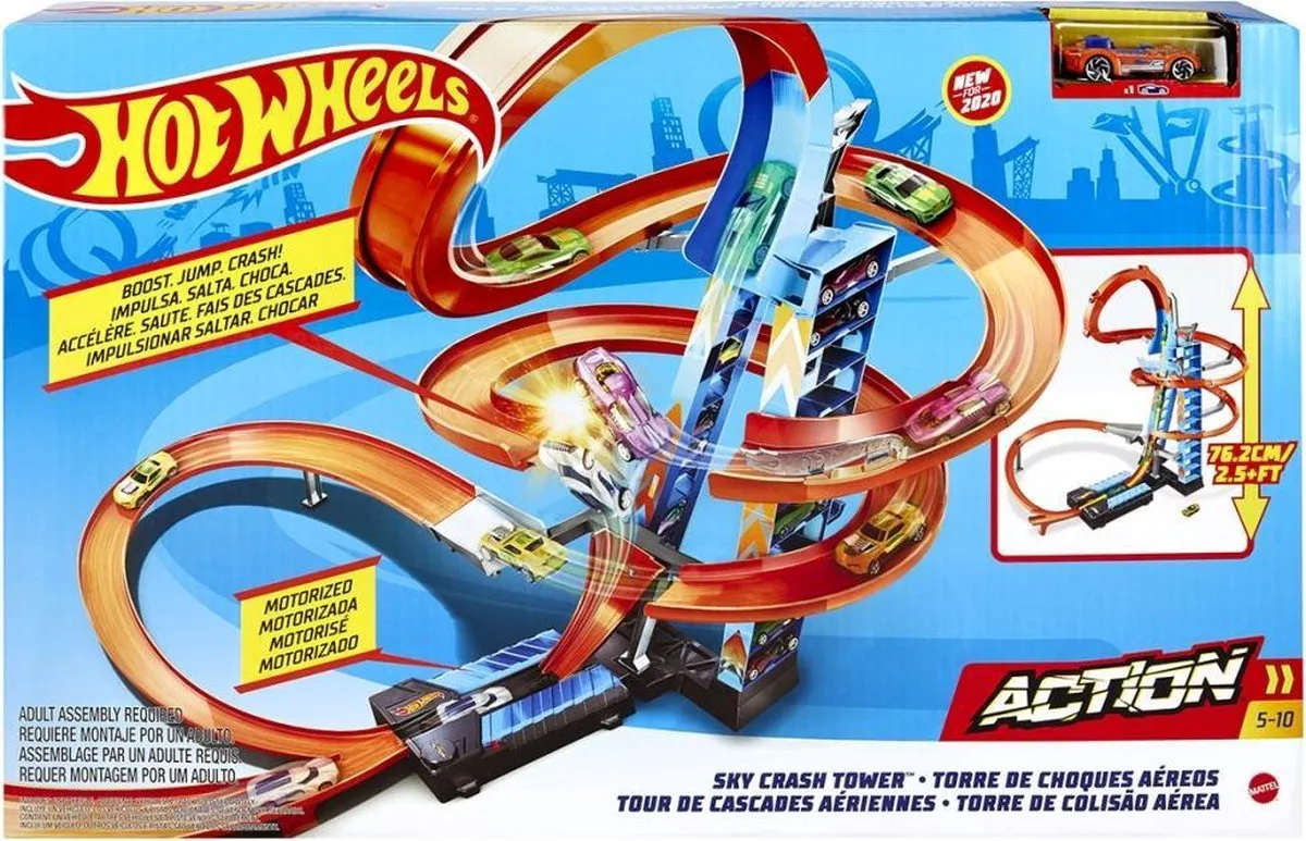 Hot Wheels Action Wolkenkrabber Crash - Speelset speelgoed