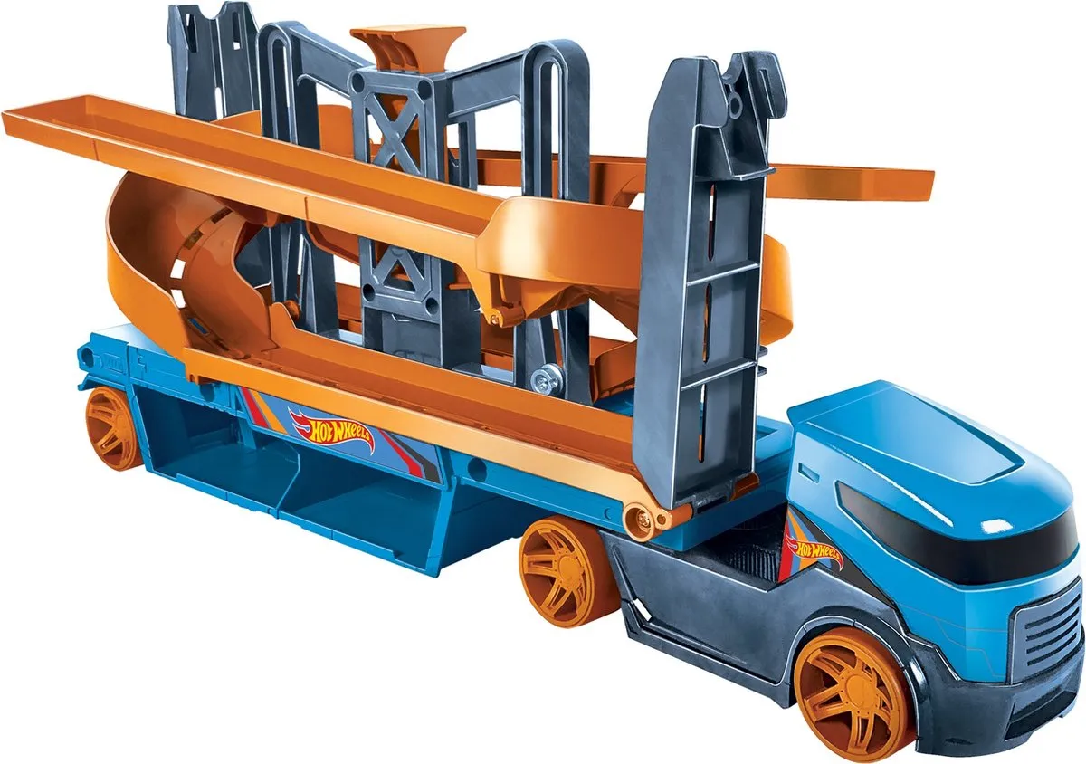 Hot Wheels Lift & Launch Hauler Speelset - Opbergruimte voor 20 Speelgoedauto's speelgoed