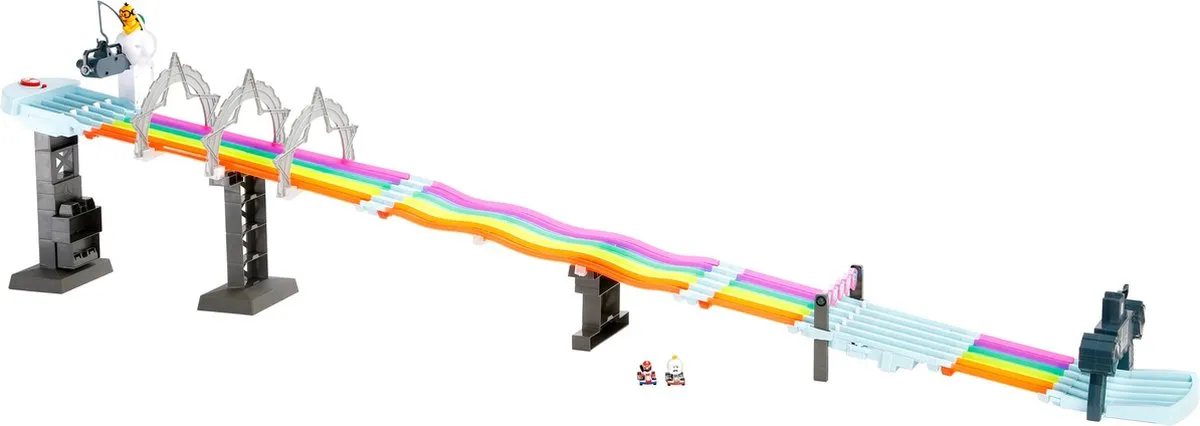 Hot Wheels Mario Kart Regenboog Raceset - Racebaanset