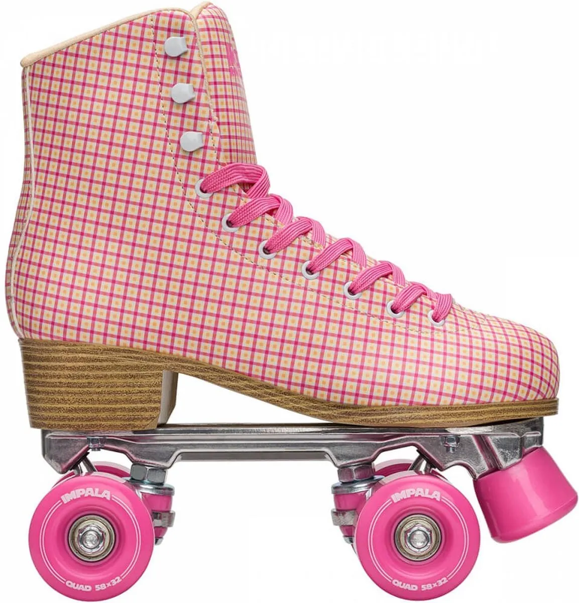 Impala Rolschaatsen - Maat 39Kinderen en volwassenen - roze - geel - wit speelgoed