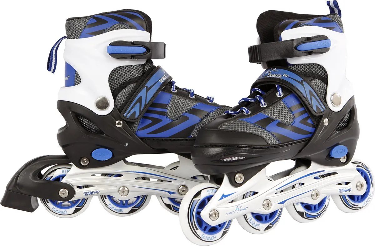 Inline Skates Blauw/Zwart, maat 35-38 speelgoed