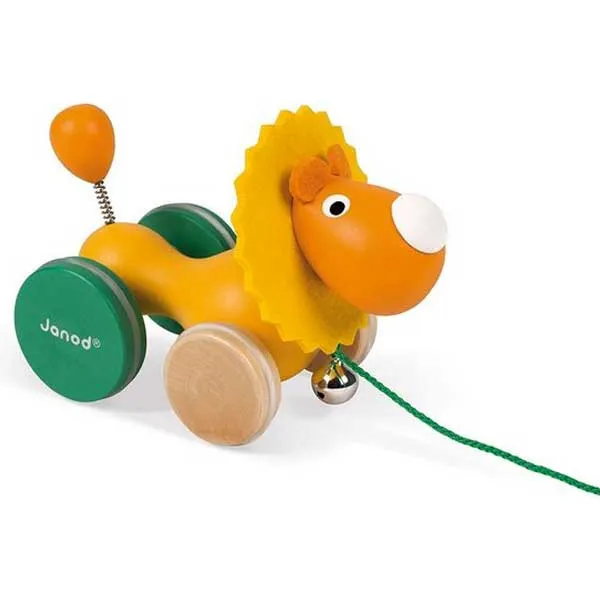 Janod - Houten trekfiguur leeuw speelgoed
