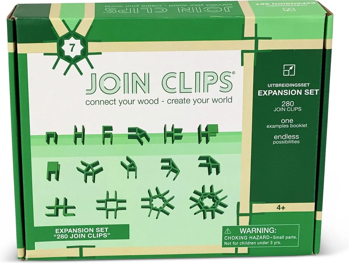 JOIN CLIPS Uitbreidingsset 280 JOIN CLIPS (om te bouwen met KAPLA) speelgoed