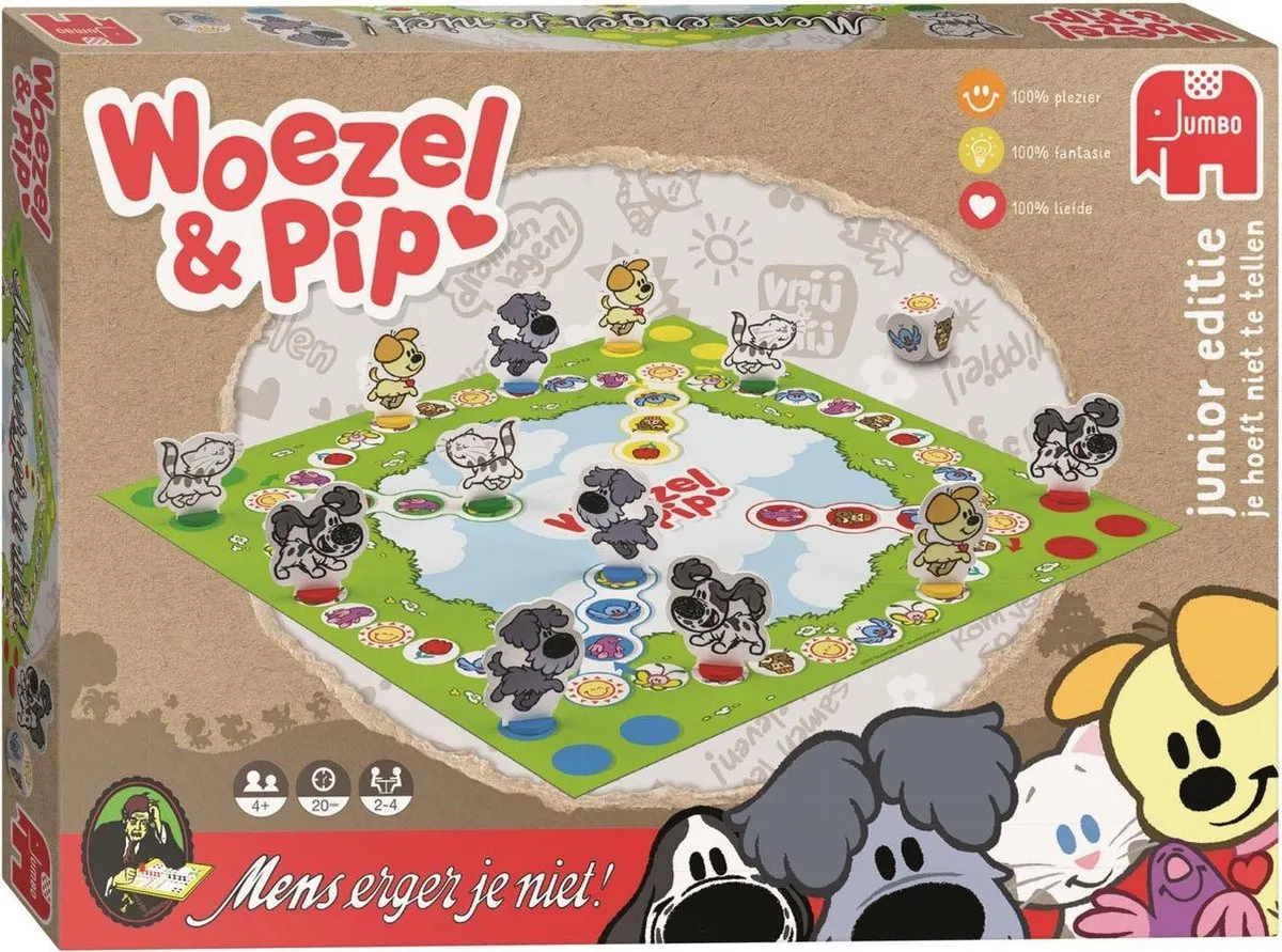 Jumbo Mens Erger Je Niet Woezel & Pip - Bordspel speelgoed