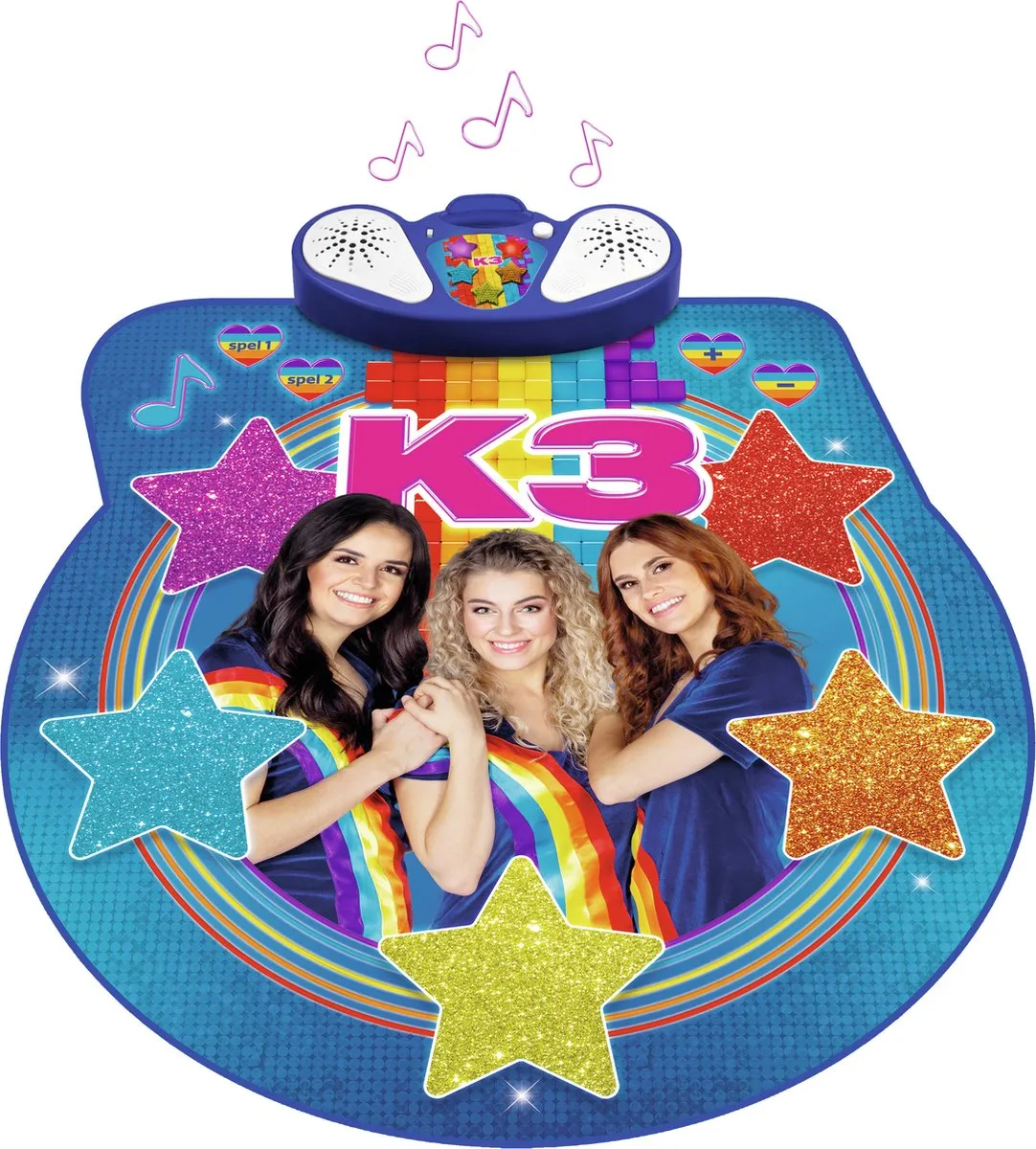 K3 dansmat - met fragmenten van 4 K3 liedjes - 2 leuke spelvarianten speelgoed