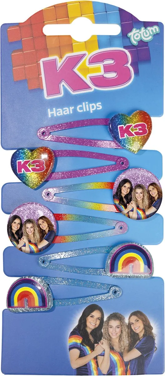 K3 haarspeldjes haarclips Totum - kinder haaraccessoire kids beauty 6 stuks speelgoed