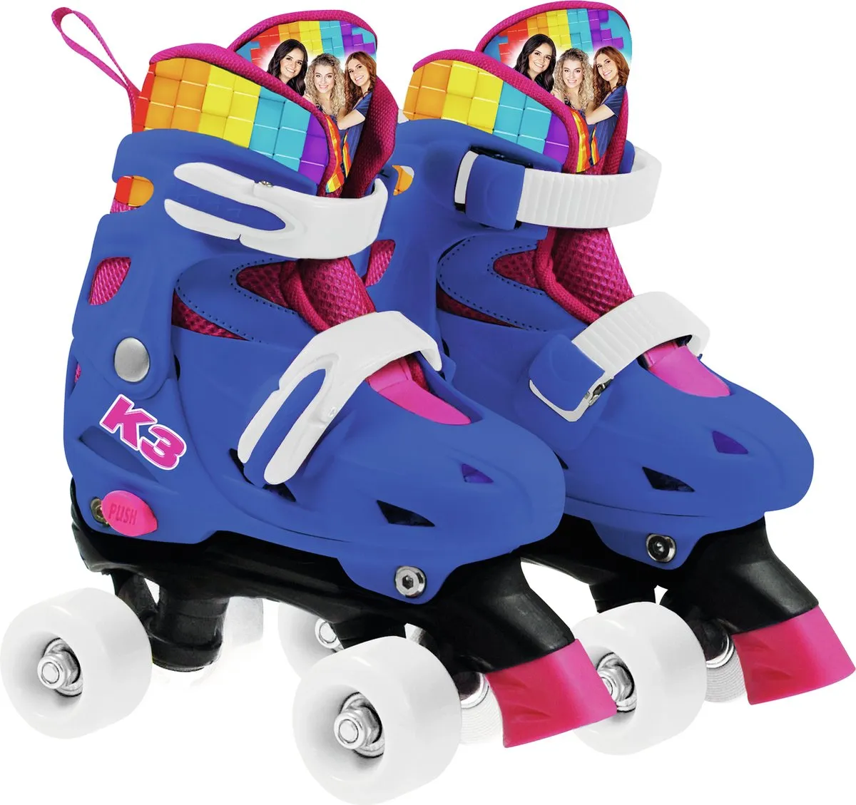 K3 rolschaatsen maat 26/29 - regenboog - met verstelbare schoen speelgoed