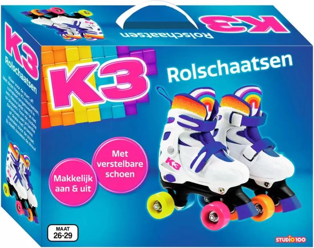 K3 Rolschaatsen - Verstelbaar in 4 maten met stopper - Maat 26/29 speelgoed