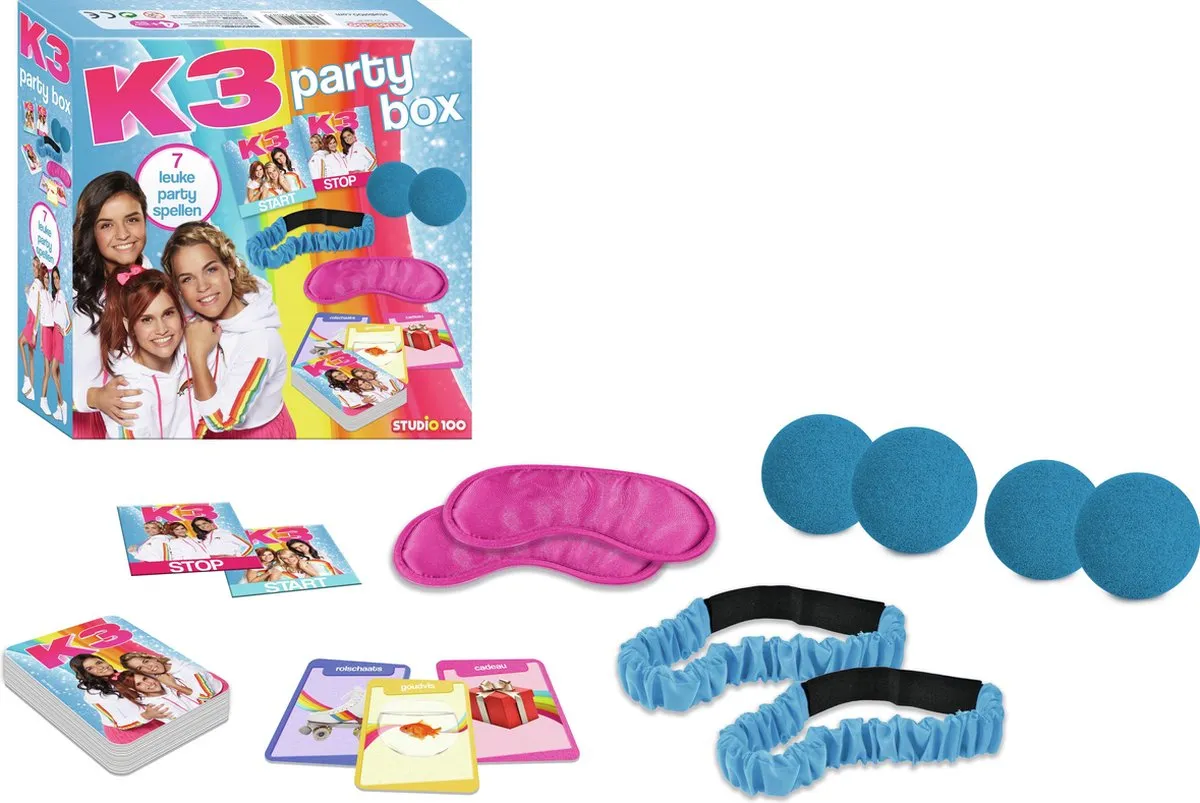 K3 Spel - Party box - 7 leuke party spellen voor binnen én buiten speelgoed