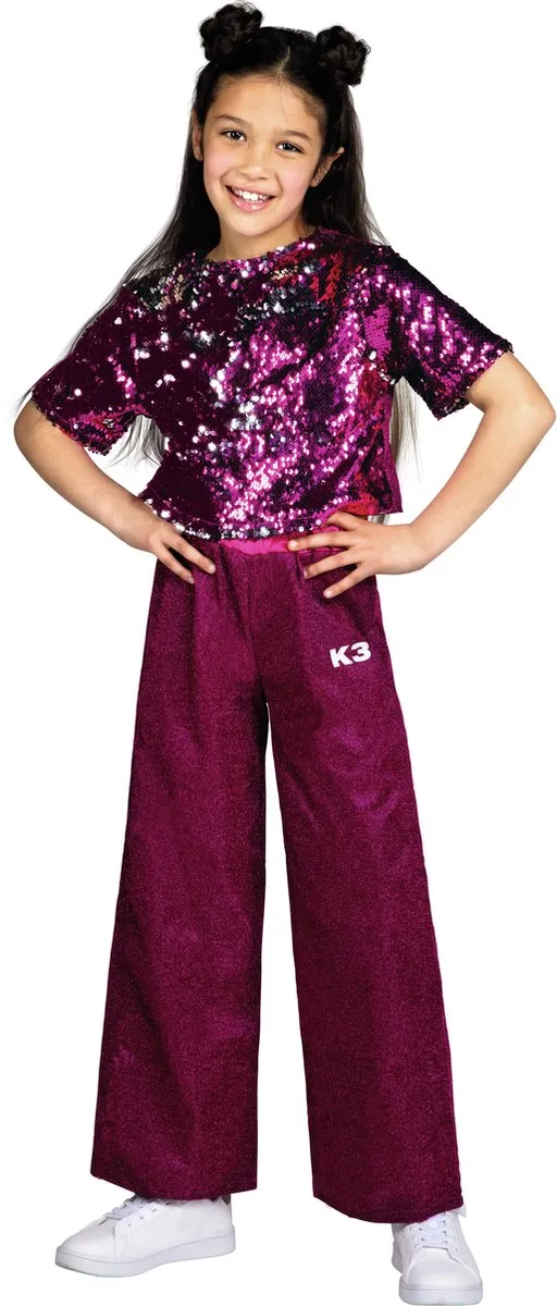 K3 verkleedkleding - verkleedpak roze 6/8 jaar - maat 134 speelgoed