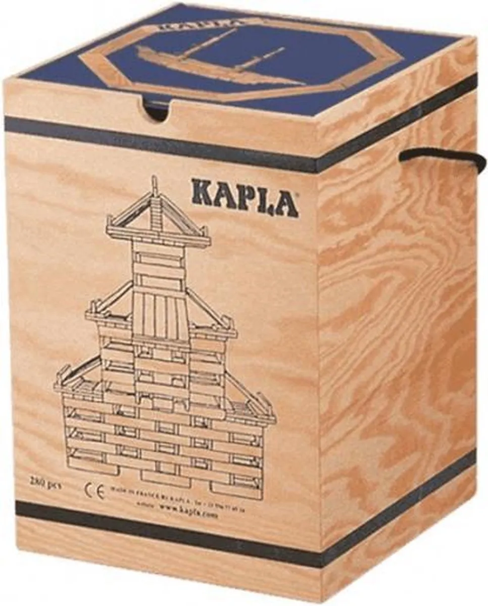 Kapla Kist 280 Stuks Met Boek Blauw speelgoed