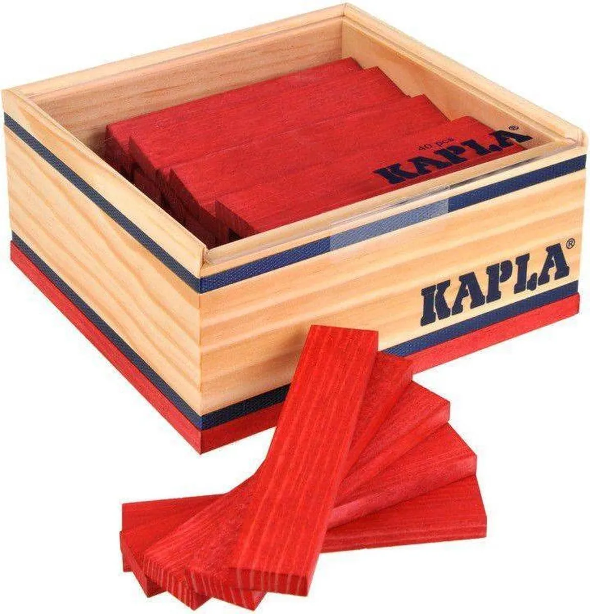 KAPLA Kleur - 40 Plankjes - Rood speelgoed