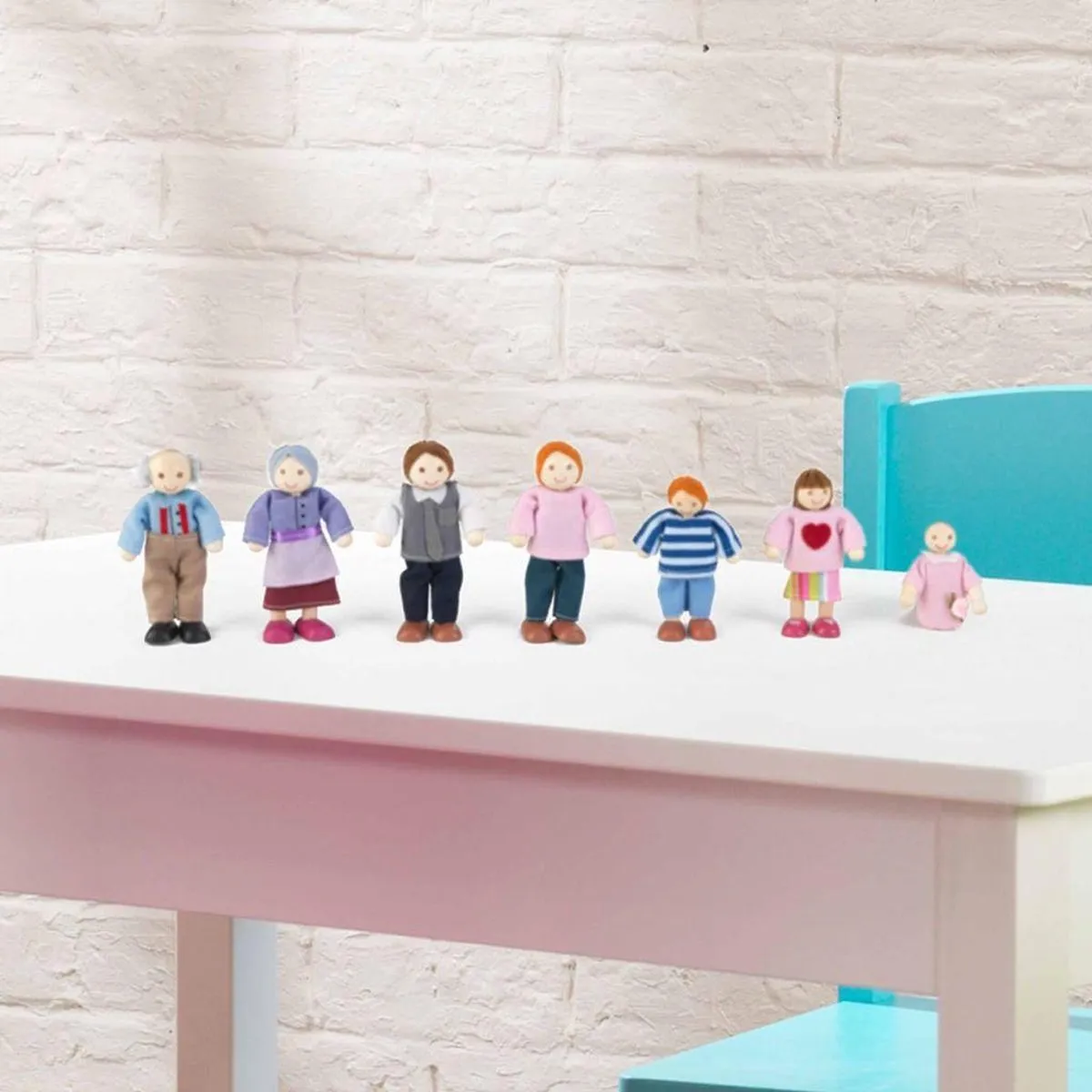 KidKraft 7-delige Poppenfamilie speelgoed