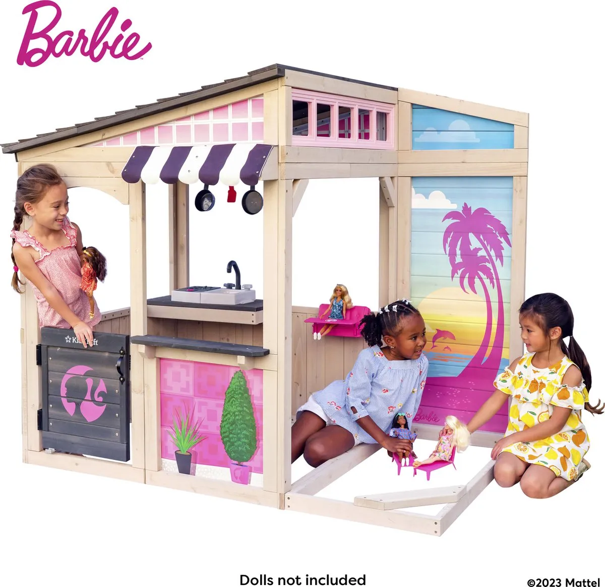KidKraft Barbie™ Seaside Houten Speelhuis voor buiten speelgoed