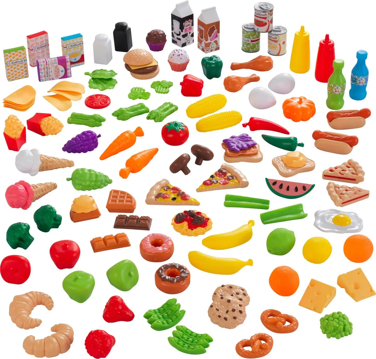 Kidkraft Deluxe Tasty Treats XXL Tasty Treats - Speelgoedeten & - drinken - 115-delige (Namaak Etenswaren) speelgoed