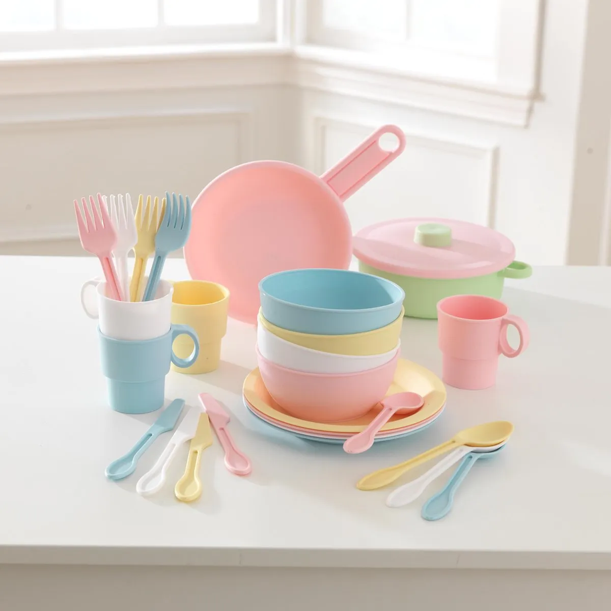 KidKraft Speelservies 27 stuks - Pastel speelgoed